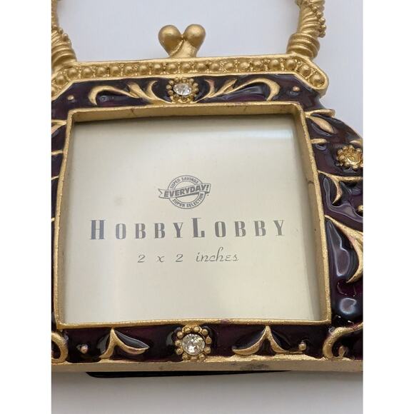 Gift Set Handbag Photo Frame and High-Heeled Shoe Card Holder, Purple - Picture 5 of 10